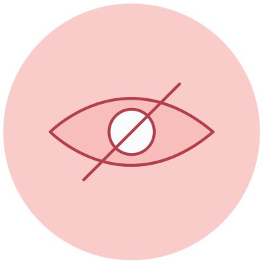 Göz. Web simgesi basit illüstrasyon