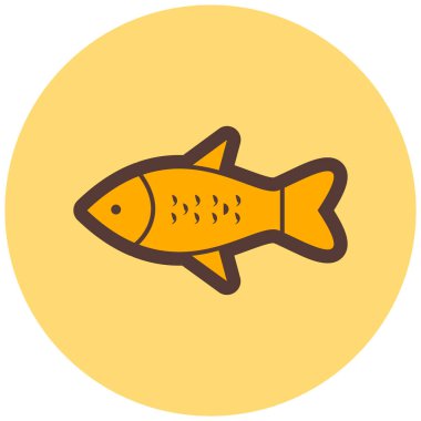 Balık. Web simgesi basit illüstrasyon