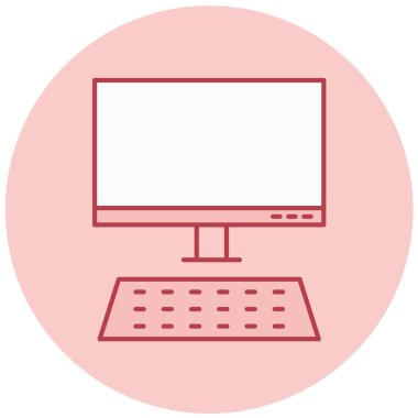 Bilgisayar. Web simgesi basit illüstrasyon