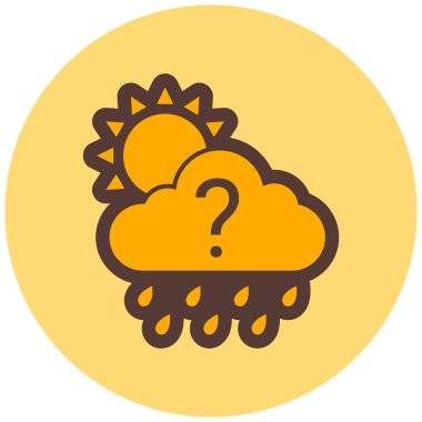 Yağmur. Web simgesi basit illüstrasyon 