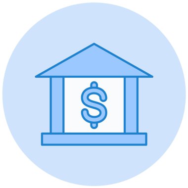 Banka. Web simgesi basit illüstrasyon