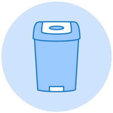 Çöp kutusu simgesi, vektör illüstrasyonu