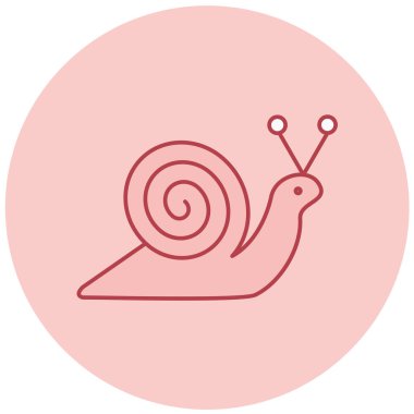 Salyangoz. Web simgesi basit illüstrasyon