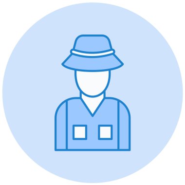 çiftçi ikonu vektör illüstrasyonu