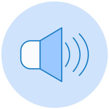 Ses. Web simgesi basit illüstrasyon