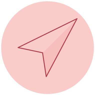 kağıt düzlem simgesi, vektör illüstrasyonu