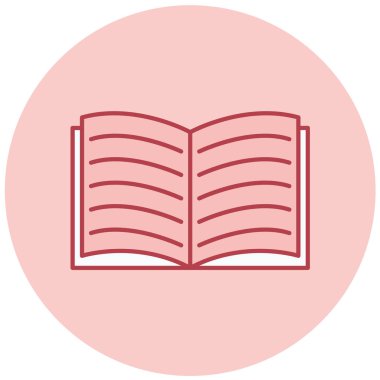 Kitap. Web simgesi basit illüstrasyon