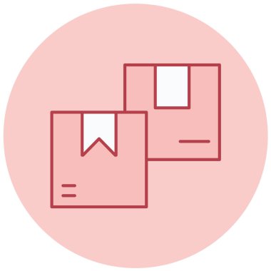 Paketler. Web simgesi basit illüstrasyon