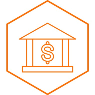 banka simgesi modada izole edilmiş arkaplan