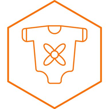 Bebek giysisi simgesinin vektör illüstrasyonu