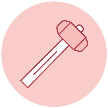 Çekiç. Web simgesi vektör illüstrasyonu