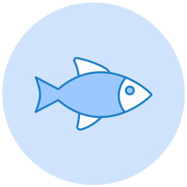 Balık. Web simgesi basit illüstrasyon