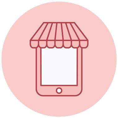 İnternetten alışveriş. Basit resimleme