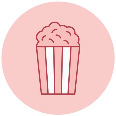 Patlamış mısır. Web simgesi basit illüstrasyon