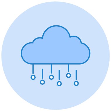 Bulut. Web simgesi basit illüstrasyon