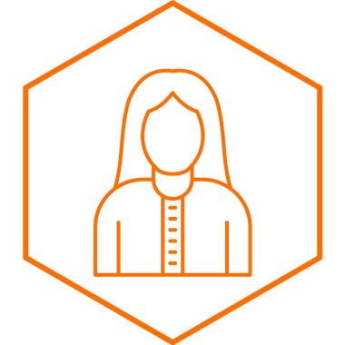 Bir kadın simgesinin vektör illüstrasyonu