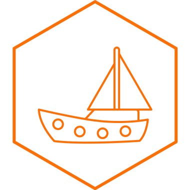 Yat simgesinin vektör illüstrasyonu