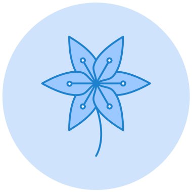 Çiçek. Web simgesi basit illüstrasyon