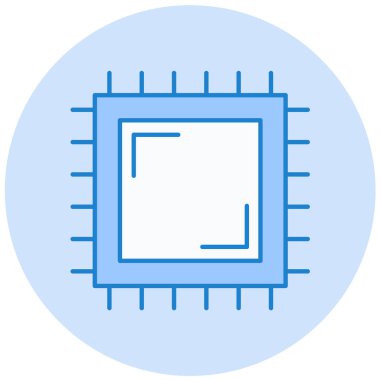 İşlemci. Web simgesi basit illüstrasyon