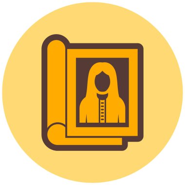 Çemberdeki bir kadının vektör çizimi