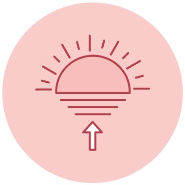 Güneş. Web simgesi basit illüstrasyon