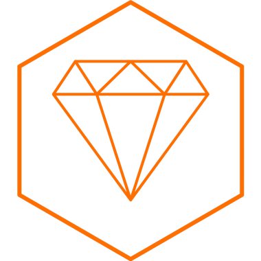 Elmas simgesi vektör illüstrasyonu