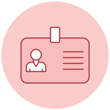 Kimlik kartı. Basit resimleme