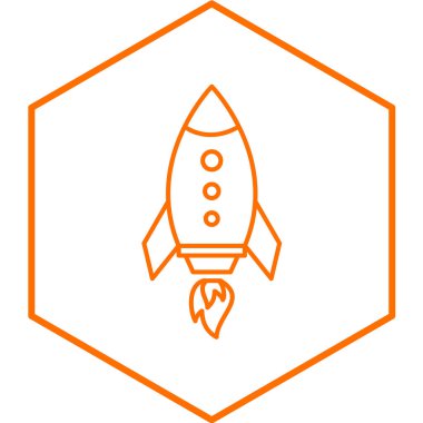 Moda biçimi izole edilmiş arkaplanda uzay gemisi simgesi