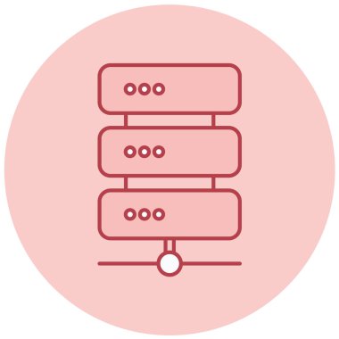 veritabanı. Web simgesi basit illüstrasyon