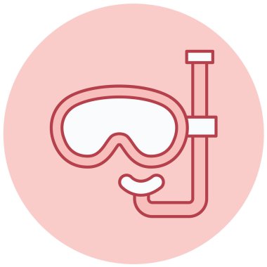 Scuba dalış maskesi vektör çizimi