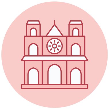 Kiliseye. Web simgesi basit illüstrasyon