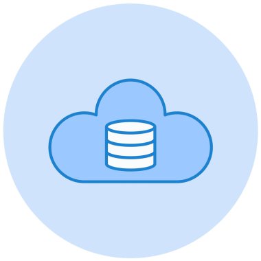 Bulut. Web simgesi basit illüstrasyon