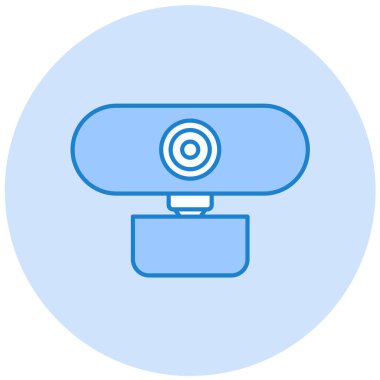 Web kamera simgesi, basit tasarım vektör çizimi