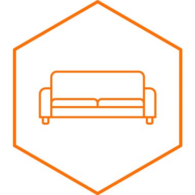 kanepe ikonu vektör illüstrasyonu