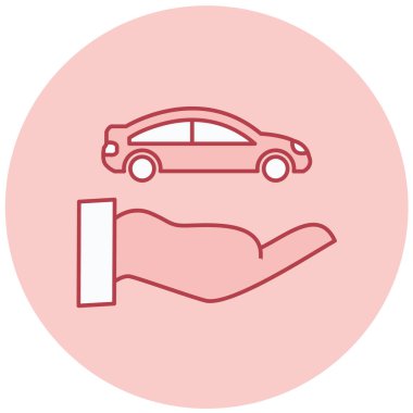 - Araba. Web simgesi basit illüstrasyon