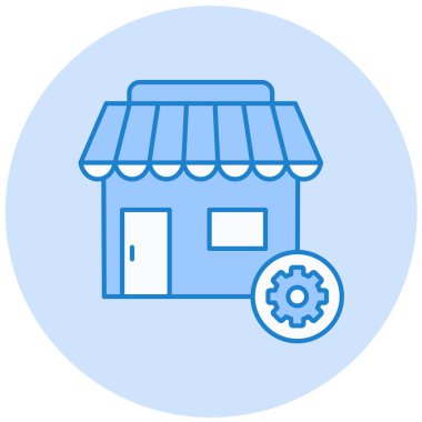 Dükkan. Web simgesi basit illüstrasyon