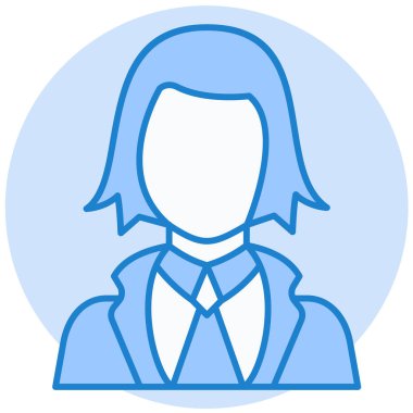 Kadın düz vektör simgesi