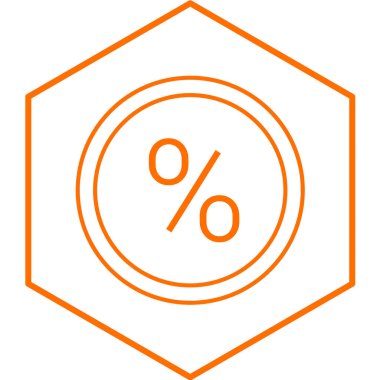 Soyut arkaplanda indirim simgesi izole edildi