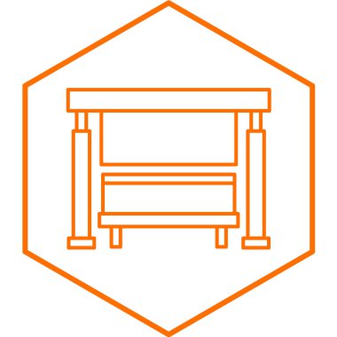 Modern b 'nin vektör illüstrasyonu çadır simgesinden yoksun