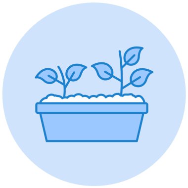 Bitki. Web simgesi basit illüstrasyon