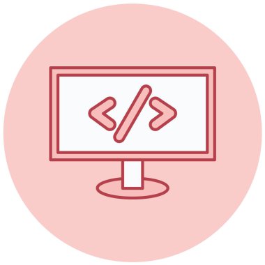 Bilgisayar. Web simgesi basit illüstrasyon