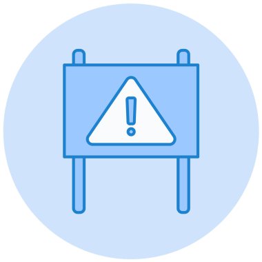 Moda biçimi izole edilmiş yol uyarı simgesi