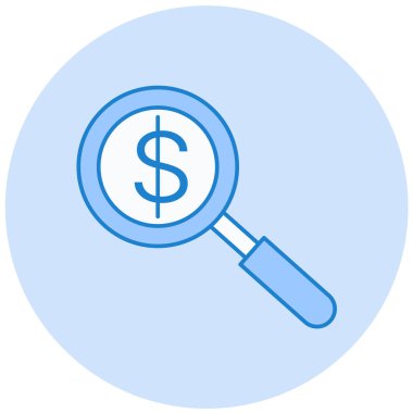 Dolar. Web simgesi basit illüstrasyon