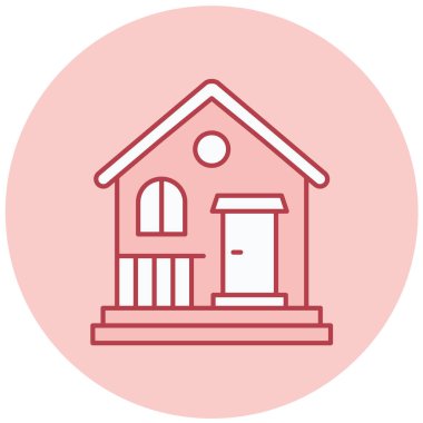 Ev. Web simgesi basit illüstrasyon