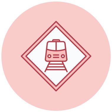 tren simgesi vektör illüstrasyonu