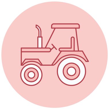 Traktör. Web simgesi basit illüstrasyon