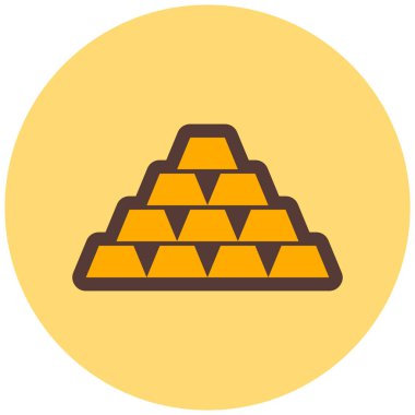 Altın külçeleri. Vektör illüstrasyonu