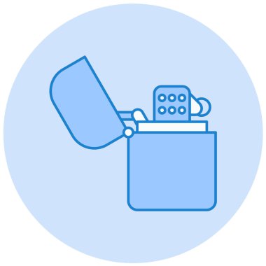 Bir gaz kutusunun vektör illüstrasyonu