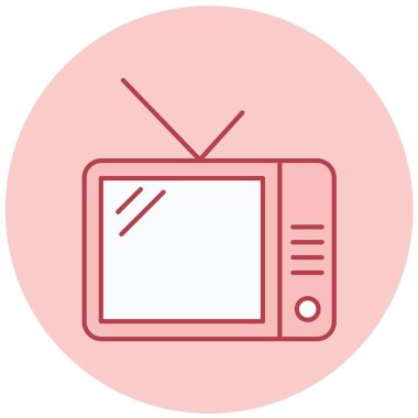 Televizyon. Web simgesi basit illüstrasyon