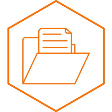 Dosya belgesi simgesinin vektör illüstrasyonu